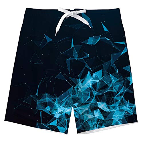 TUONROAD Jungen Badehose Kinder Badeshorts Neuheit 3D Schnell trocknende Boardshorts Strandshorts mit Netzfutter 7-8 Jahre von TUONROAD