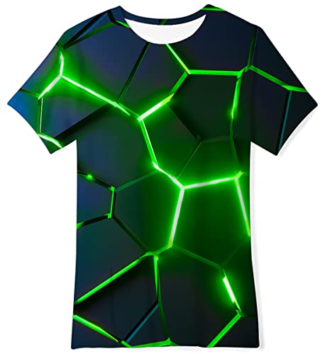 TUONROAD Jungen T-Shirt 3D Grafik Kinder T-Shirts Cool Jungen Mädchen Rundhals T-Shirt 13-14 Jahre = Size L von TUONROAD