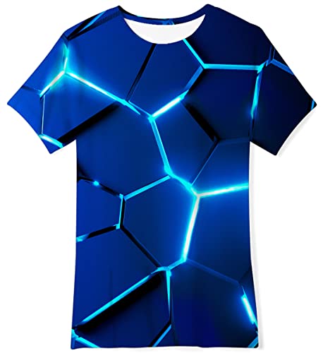 TUONROAD Jungen T-Shirt Bunter Druck Lava 3D Kinder Sommer T-Shirts 6-8 Jahre von TUONROAD