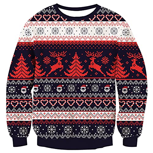 TUONROAD Ugly Christmas Sweater Herren Damen Weihnachtspullover Unisex Feinstrick Strickpullover Xmas Sweater Jumper XL von TUONROAD