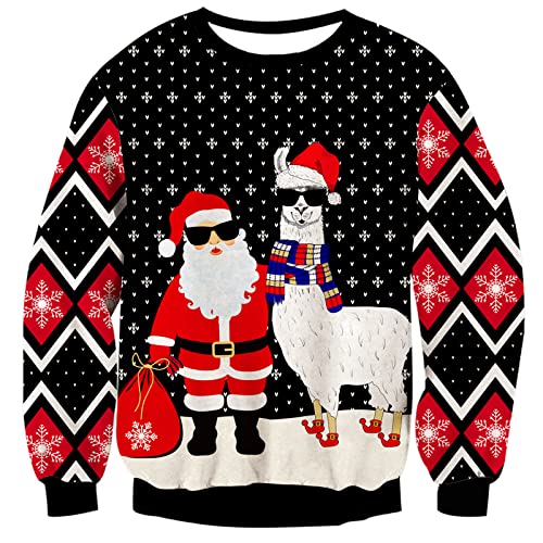 TUONROAD Weihnachtspullover Herren Damen Lustige Strick Christmas Sweater Pullover Xmas Jumper mit Rundhalsausschnitt M von TUONROAD