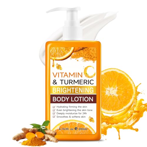 Kurkuma- und Vitamin-C-Creme, Körperlotion für trockene, stumpfe Haut, feuchtigkeitsspendende Körperlotion für Frauen, straffende und straffende Lotion, pflegendes Anti-Aging, gleichmäßige Tonisierung von TUOSHITONG