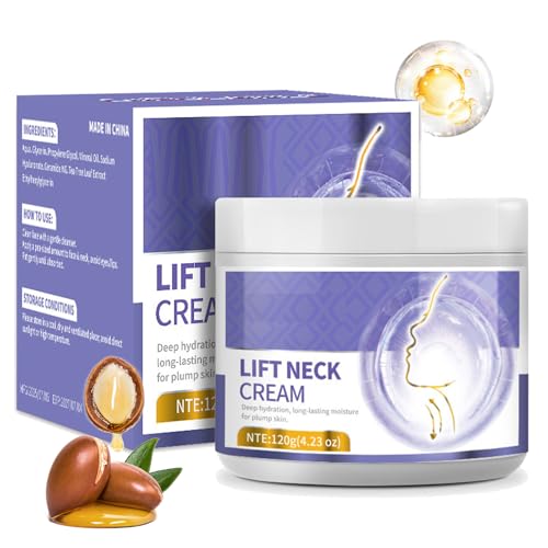 Straffende und straffende Nackencreme, Nackenstraffungscreme, lindert Ödeme im Nacken, reduziert Falten, feine Linien und Doppelkinn, Anti-Aging-Halscreme zur Straffung, am besten für ältere Frauen Straffende und straffende Nackencreme, Nackenstraffungscreme, lindert Ödeme im Nacken, reduziert Falten, feine Linien und Doppelkinn, Anti-Aging-Halscreme zur Straffung, am besten für ältere Frauen von TUOSHITONG