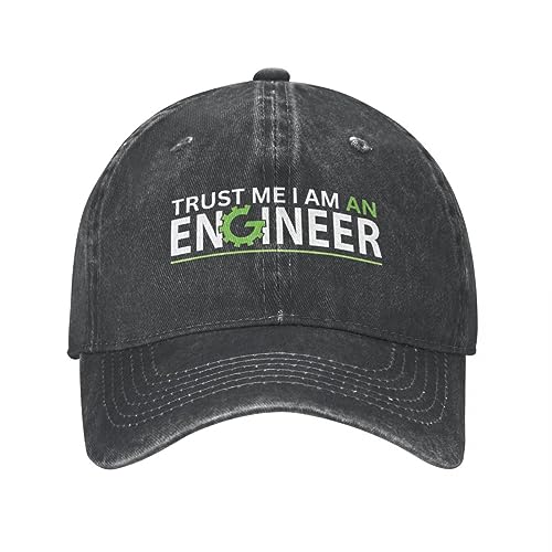 Trust Me I'm An Engineer Mechanische Unisex-Baseballkappe, getragene Gewaschene Kappe mit Technik, Outdoor-Snapback-Kappe von TUQIAAM