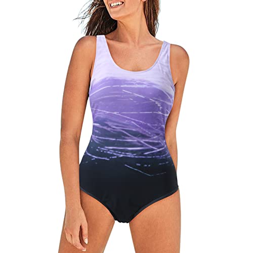 Bikini Damen Set Triangel V Ausschnitt 2023 Frauen Beliebter Badeanzug Weste Blatt Blumendruck Star Sky Tie Dye Badeanzug Bikini Damen Set Plunge Einteiler Gerippte Bademode Swimsuit #AF4706 von TUQIDEWU