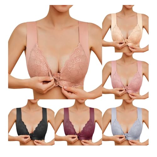 TUQIDEWU Haltungskorrektur BH Vorderverschluss Rückenstütze BH Push Up Seamless V-Ausschnitt Wireless Sexy Nicht abfärbender Tank-Top-BH Weich Sport-BHS Spitzen Bra Frauen Einteiliger Einfarbige BH TUQIDEWU Haltungskorrektur BH Vorderverschluss Rückenstütze BH Push Up Seamless V-Ausschnitt Wireless Sexy Nicht abfärbender Tank-Top-BH Weich Sport-BHS Spitzen Bra Frauen Einteiliger Einfarbige BH von TUQIDEWU