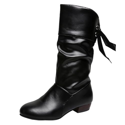 TUQIDEWU Stiefeletten Damen Damen Chelsea Boots mit Absatz Ankle Stiefeletten Damen Stiefel ohne Verschluss Knöchelhohe Stiefel Booties Stiefel Damen Winter Plateau High Heels Absatz Boots Elegant von TUQIDEWU