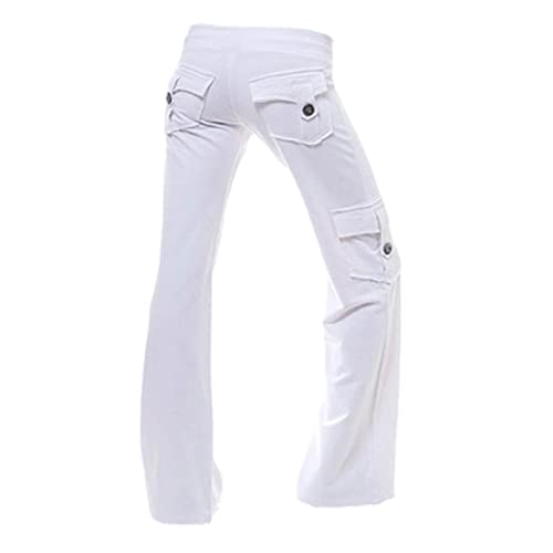 Cargohose Damen Arbeitshose Jogginghose mit Stretch Bund Taschen Baggy Sweathose Lang Hosen Breites Bein Locker Workwear Outdoorhose Freizeithose Hip Hop Pants Retro Streetwear von TURWXGSO