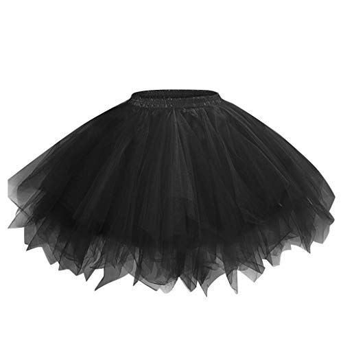 Damen 91er Puffy Tüllrock Tütü Röcke Tüll Petticoat von TURWXGSO