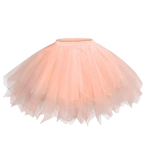 Damen 98er Puffy Tüllrock Tütü Röcke Tüll Petticoat von TURWXGSO