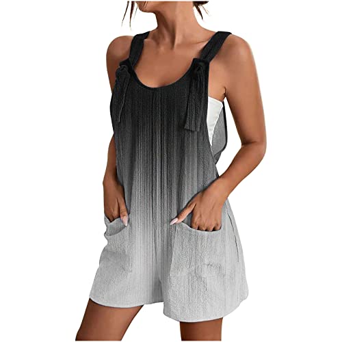 Jumpsuit Damen Sommer Ärmellos Kurz Latzhose Overall Casual Overall Hosenanzug V-Ausschnitt Playsuit Oversize Jumpsuit Baggy Sommerhose Hosenanzug Playsuit mit Taschen Arbeitshose Strampler Shorts Jumpsuit Damen Sommer Ärmellos Kurz Latzhose Overall Casual Overall Hosenanzug V-Ausschnitt Playsuit Oversize Jumpsuit Baggy Sommerhose Hosenanzug Playsuit mit Taschen Arbeitshose Strampler Shorts von TURWXGSO