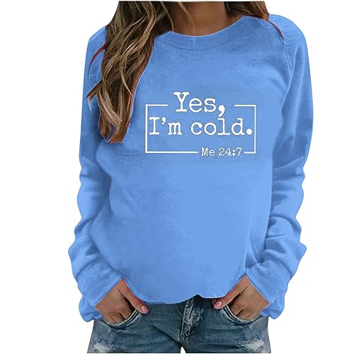 TURWXGSO Damen Sweatshirt Rundhals Pullover Elegant Langarmshirts Frauen Herbst Frühling Lässiges Sweatshirts Oberteile Mit Briefdruck Sweatshirt Pullover Lose Oberteile Shirts Tops von TURWXGSO