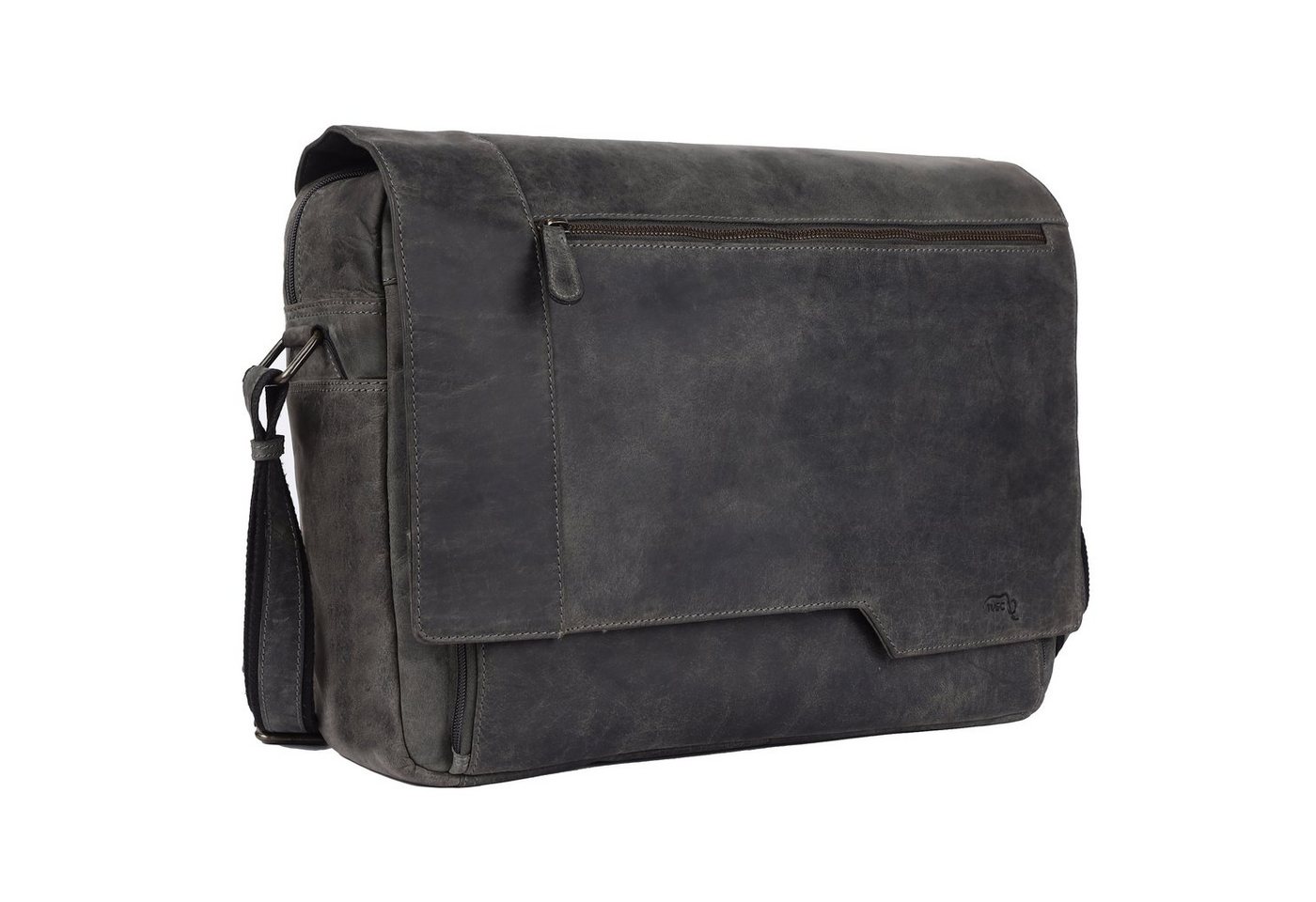 TUSC Messenger Bag Creton, Premium Ledertasche für Laptop bis 17,3 Zoll mit versteckten Magneten von TUSC