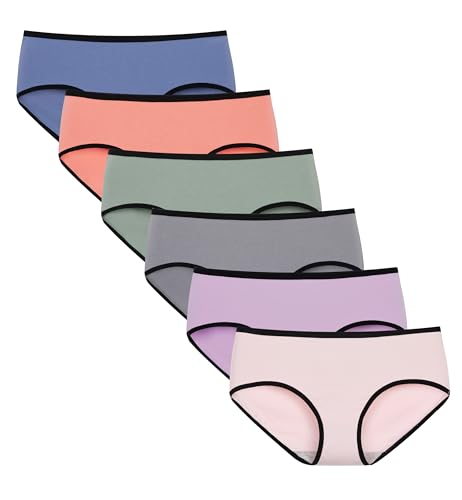TUTUESTHER Unterhosen Damen Baumwolle Slips Unterwäsche Mittel Taille Dehnbare Hipster Panties 6er Pack（XXL-EU 46, Sommerwelle） von TUTUESTHER