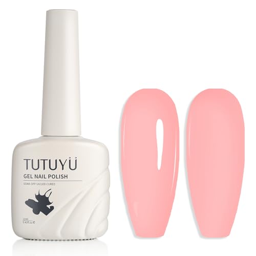 TUTUYU Baby Pink Gel Nagellack Ganzjahreslack für Mädchen Frauen, 12ml UV/LED Soak Off von TUTUYU