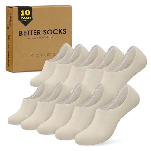 TUUHAW Füsslinge Damen 39-42 Beige Füsslinge Herren 39-42 No Show Socks Women Füßlinge Socken Damen 39-42 Unsichtbare Sneaker Socken Damen Sportsocken von TUUHAW