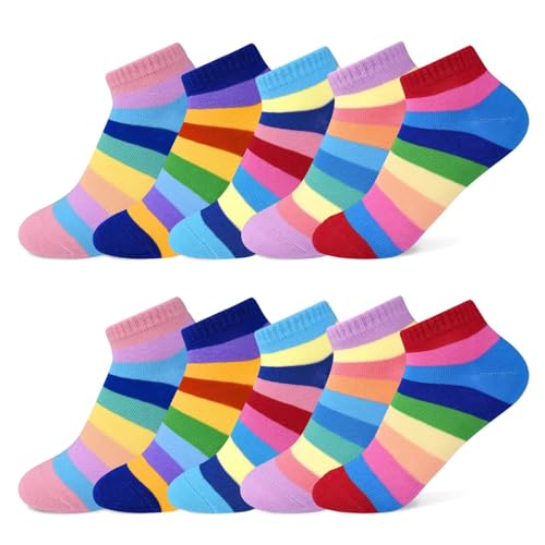 TUUHAW Kindersocken 23-26 Kinder Socken 23 Bis 26 10 Paar Schulkind Socken Mädchen Socken Baby 12-18 Monate Haussocken Kinder Sneakersocken Kindersocken Strümpfe Baumwollsocken von TUUHAW