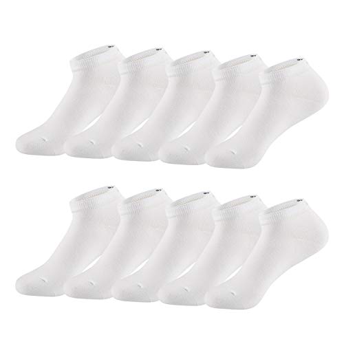 TUUHAW Sneaker Socken Herren 47-50 Damen Sneakersocken Halbsocken Sportsocken Kurze Atmungsaktive Baumwolle Weiß Socken 10 paar von TUUHAW