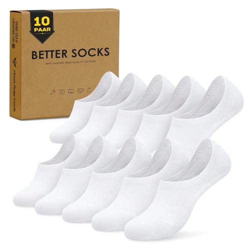 TUUHAW Sneaker Socken Herren 47-49 Weiß Füßlinge Herren 47-50 Weiss Füsslinge No Show Socken Herren Baumwolle Sneakersocken für Sport Radfahren von TUUHAW