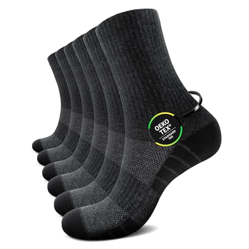 TUUHAW Tennissocken Herren 47-49 Grau Sportsocken Socken Herren 47-49 Strümpfe Laufsocken Wandersocken Baumwolle Frotteesocken Herrensocken Trekkingsocken von TUUHAW