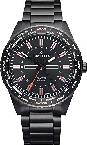 TUW Ruhla Globetrotter 20243-022102 Herren Automatikuhr Massives Gehäuse von TUW Ruhla