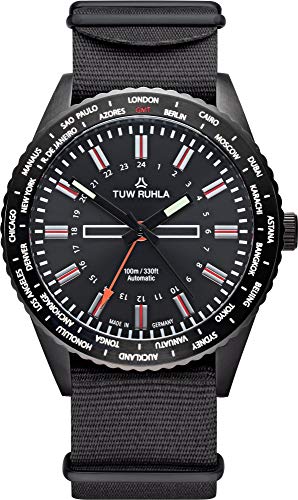 TUW Ruhla Globetrotter 20243-022802 Herren Automatikuhr Massives Gehäuse von TUW Ruhla