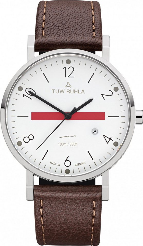TUW Ruhla Quarzuhr Thuringia Quartz Herrenarmbanduhr, Klassisch schlicht von TUW Ruhla
