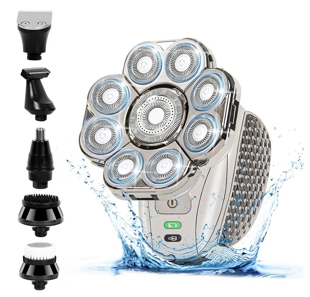 TUWENA Elektrorasierer Rasierer Herren Elektrisch,Folienrasierer Herre,Nass&Trocken Rasierer, mit LED-Anzeige, Wiederaufladbarer USB, Waschbarer von TUWENA