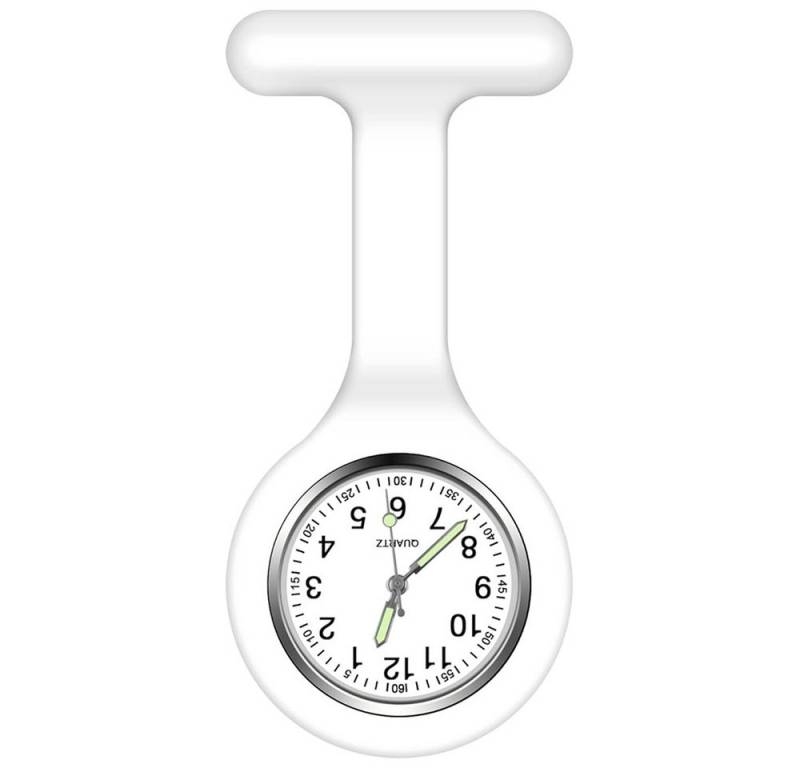 TUWENA Krankenpflegeuhr Schwesternuhren mit Clip,Krankenschwester Uhren,Dehnbare Silikon Hülle, Ansteckuhr für Krankenschwestern und Ärzte, Glow Pointer, Quarzwerk von TUWENA