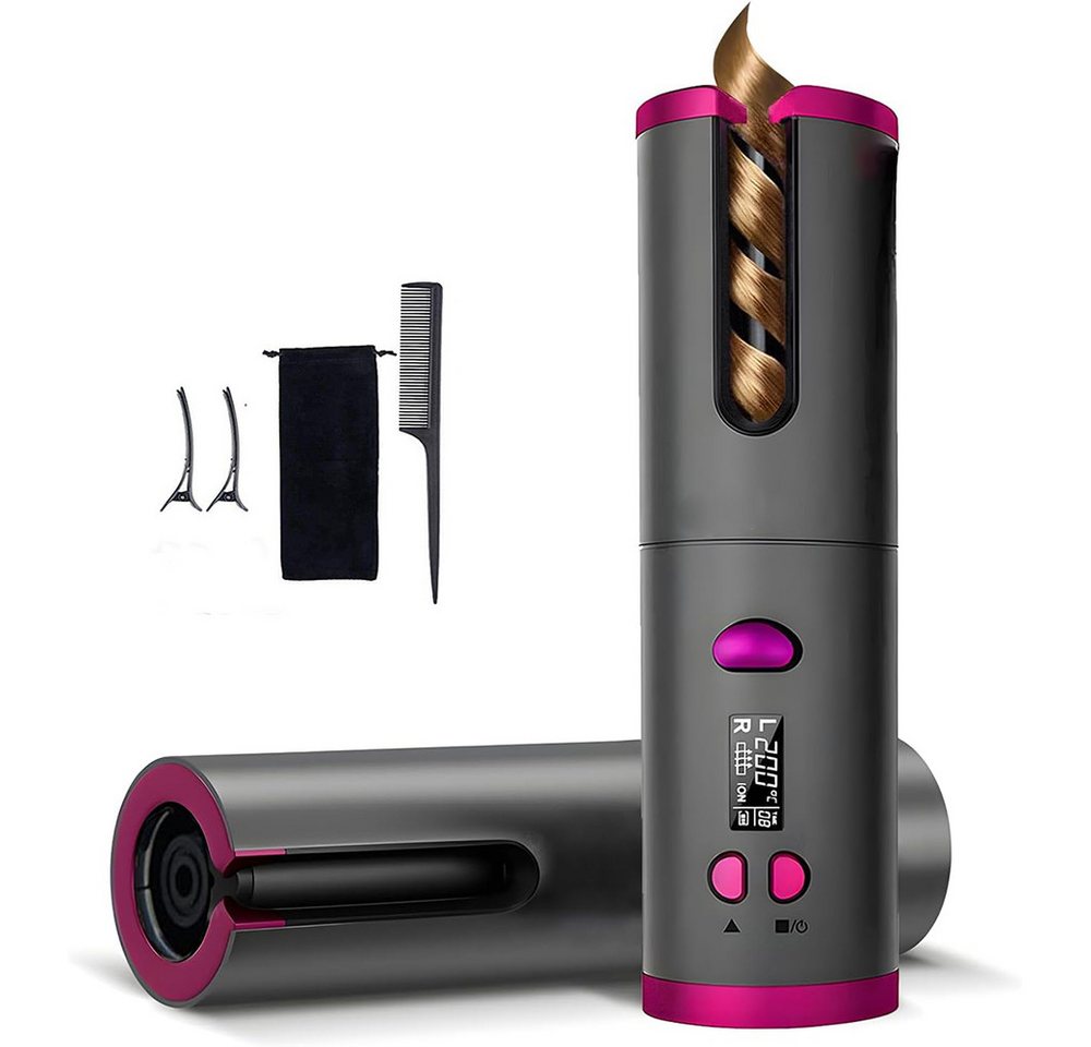 TUWENA Lockenstab Automatischer Lockenstab Kabelloser mit Temperatureinstellungen von TUWENA