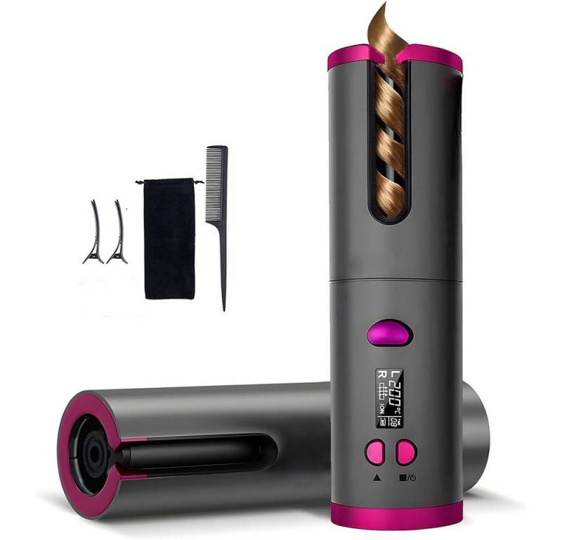 TUWENA Lockenstab Automatischer Lockenstab Kabelloser mit Temperatureinstellungen von TUWENA