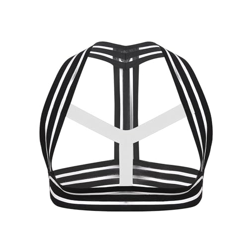 TUYMNI Männer Brust Harness Body Stretch Harness Brustharness aus Nylon Brust Geschirr Unterwäsche Elastische Schulter Muskel Bänder mit Armband Clubwear Herren erotik Unterwäsche von TUYMNI