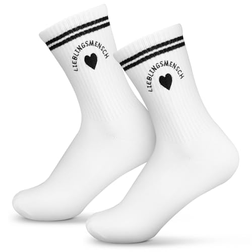 TUZELIYA Geschenk für Männer Frauen, LIEBLINGSMENSCH Socken 36-41, Geburtstag Valentinstag Weihnachten Herzenmensch Geschenkideen, für Freundin Partner Beste Freundin, Schwarz TUZELIYA Geschenk für Männer Frauen, LIEBLINGSMENSCH Socken 36-41, Geburtstag Valentinstag Weihnachten Herzenmensch Geschenkideen, für Freundin Partner Beste Freundin, Schwarz von TUZELIYA