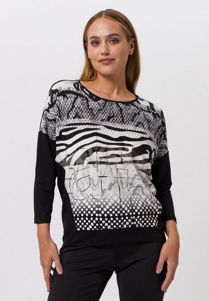 TUZZI 3/4-Arm-Shirt mit Print-Mix-Effekt von TUZZI