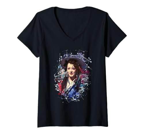 Damen TV Times Boy George vom Culture Club T-Shirt mit V-Ausschnitt Damen TV Times Boy George vom Culture Club T-Shirt mit V-Ausschnitt von TV Times