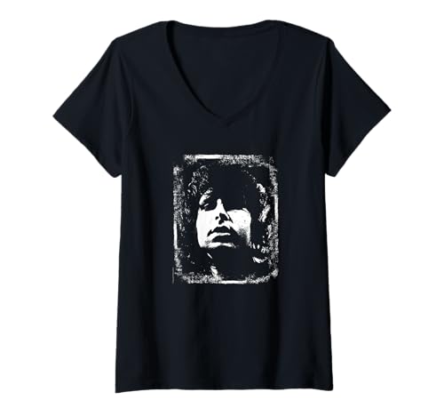 Damen TV Times Jim Morrison Retro T-Shirt mit V-Ausschnitt Damen TV Times Jim Morrison Retro T-Shirt mit V-Ausschnitt von TV Times