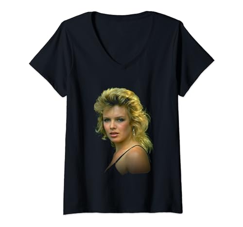 Damen TV Times Kim Wilde 1983 T-Shirt mit V-Ausschnitt von TV Times