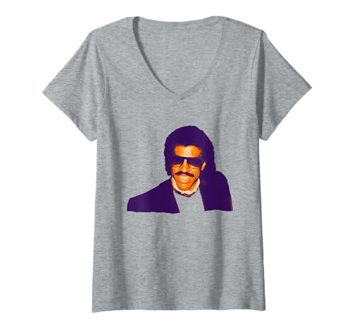 Damen TV Times Pop Sänger Lionel Richie 1985 T-Shirt mit V-Ausschnitt Damen TV Times Pop Sänger Lionel Richie 1985 T-Shirt mit V-Ausschnitt von TV Times