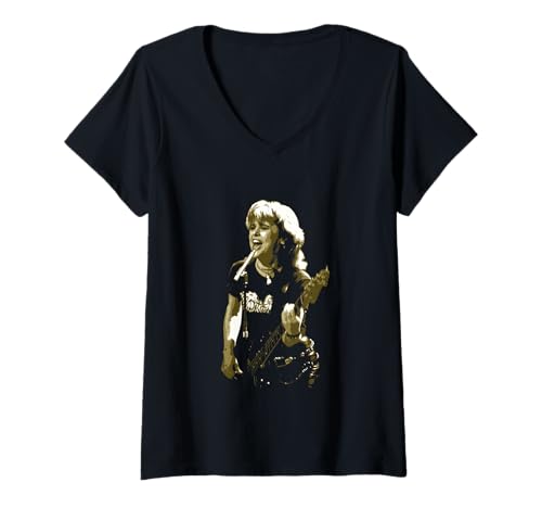 Damen TV Times Suzi Quatro Live T-Shirt mit V-Ausschnitt Damen TV Times Suzi Quatro Live T-Shirt mit V-Ausschnitt von TV Times