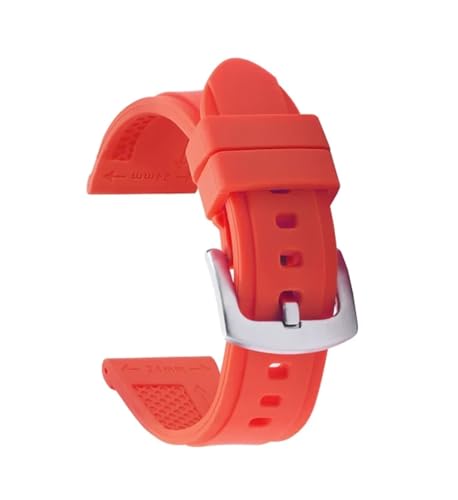 TVKSIPAR 22 Mm 24 Mm 26 Mm Silikonarmband Passend For Panerai Passend For SUBMERSIBLE For PAM 441 359 DZ4427 434 Gummiband Herren Sport Ersatzarmband(Red,24MM_BLACK BUCKLE) von TVKSIPAR