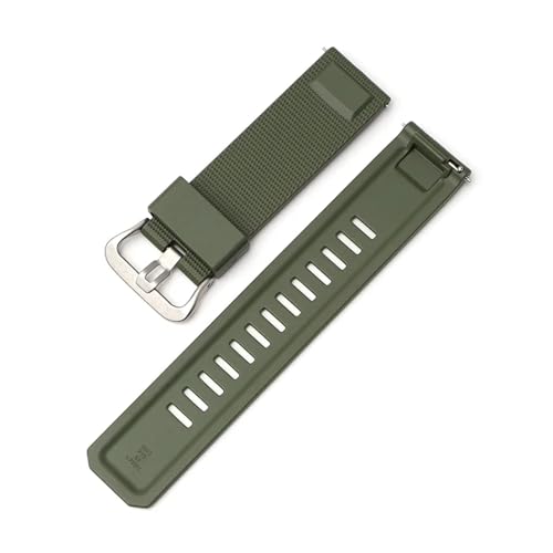 TVKSIPAR 23 mm Gummiarmband passend for Casio Pro Trek PRW-6900 PRW-6800 PRW-3400, Schnellverschluss, Herren, Sport, wasserdicht, TPU, Ersatz-Uhrenarmband(Green) von TVKSIPAR