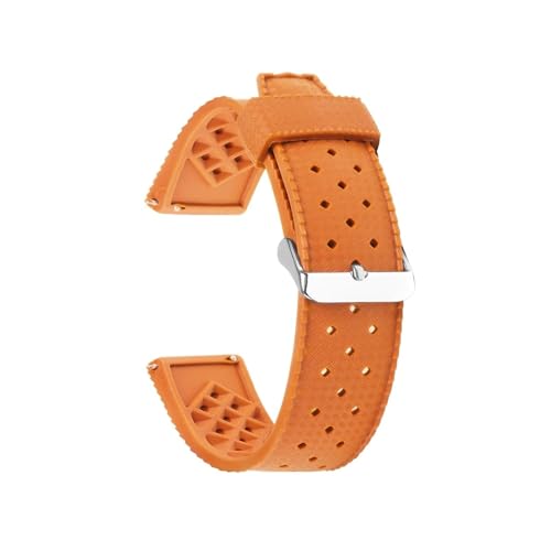 TVKSIPAR Gummi-Uhrenarmband, 20 Mm, 22 Mm, Passend For Seiko, Passend For Oris-Uhren, Ersatz-Uhrenarmband(Orange,22mm) von TVKSIPAR
