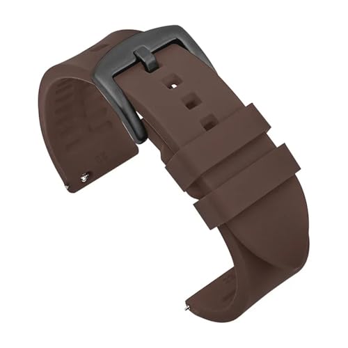 TVKSIPAR Silikon-Uhrenarmband 19 Mm 20 Mm 21 Mm 22 Mm 24 Mm Herren-Sport-wasserdichtes Armband Passend For Rolex Passend For Seiko-Uhren-Ersatzarmband(Brown-black buckle,24mm) von TVKSIPAR