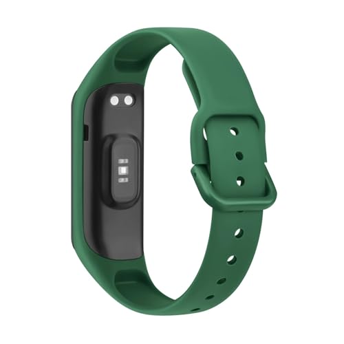 TVKSIPAR Weiches Silikonarmband Passend For Samsung Fit For Galaxy Fit 2 Band Armband Ersatz Sportarmband(Dark green) von TVKSIPAR