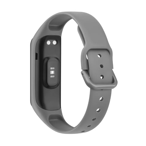 TVKSIPAR Weiches Silikonarmband Passend For Samsung Fit For Galaxy Fit 2 Band Armband Ersatz Sportarmband(Deep Gray) von TVKSIPAR