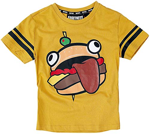 FORTNITE Burger Jungen + Mädchen 5 6 7 8 Jahre T-Shirt Epic Ocker Größe 128 von TVM Europe