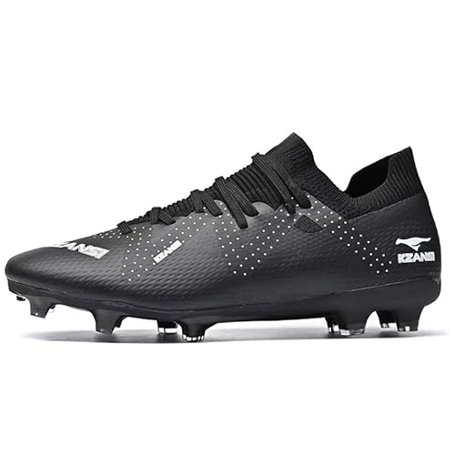 TVQI FG fußballschuhe Herren Damen Kinder fußballschuhe (Black, Erwachsene, Herren, 45, Numerisch, EU Schuhgrößensystem, M) von TVQI