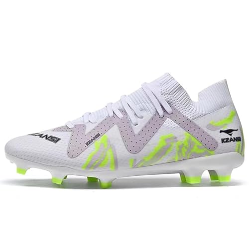 TVQI FG fußballschuhe Herren Damen Kinder fußballschuhe (White, Erwachsene, Herren, 41, Numerisch, EU Schuhgrößensystem, M) von TVQI