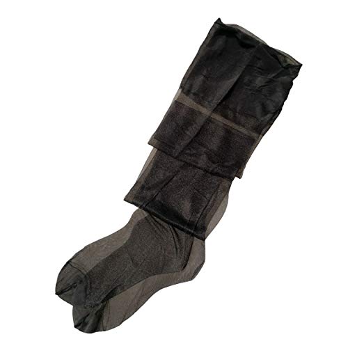 TVRtyle Damenstrumpf 928, 10 Denier, Vintage, oberschenkelhoch, durchsichtig, undehnbar, rechts, Schwarz, L von TVRtyle