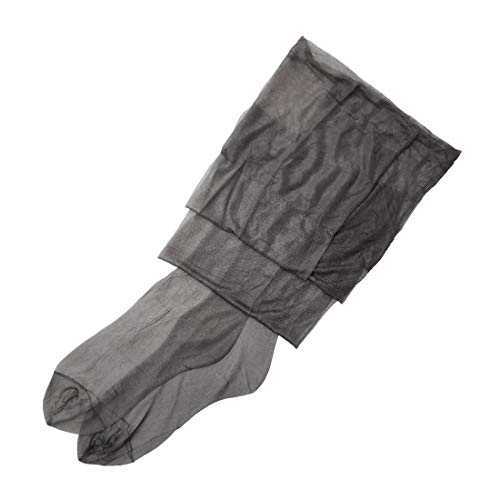 TVRtyle Damenstrumpf 928M, mehrfarbig, Vintage, 10D, Oberschenkelhoch, durchsichtig, undehnbar, rechts, GRAU, X-Large von TVRtyle